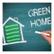 green home graphic on blackboard