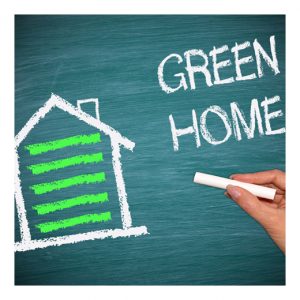 green home graphic on blackboard