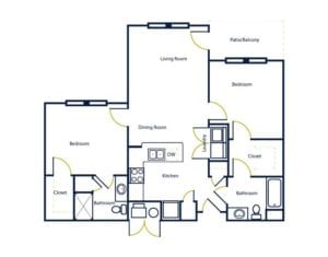 2 bedroom apartment layout