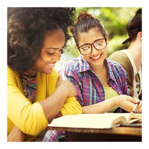 two women reading