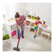 woman and child cleaning
